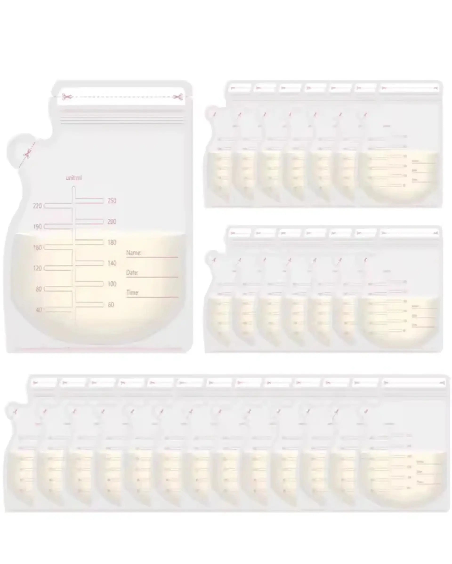 BPA-vrije melk zakjes 250ml